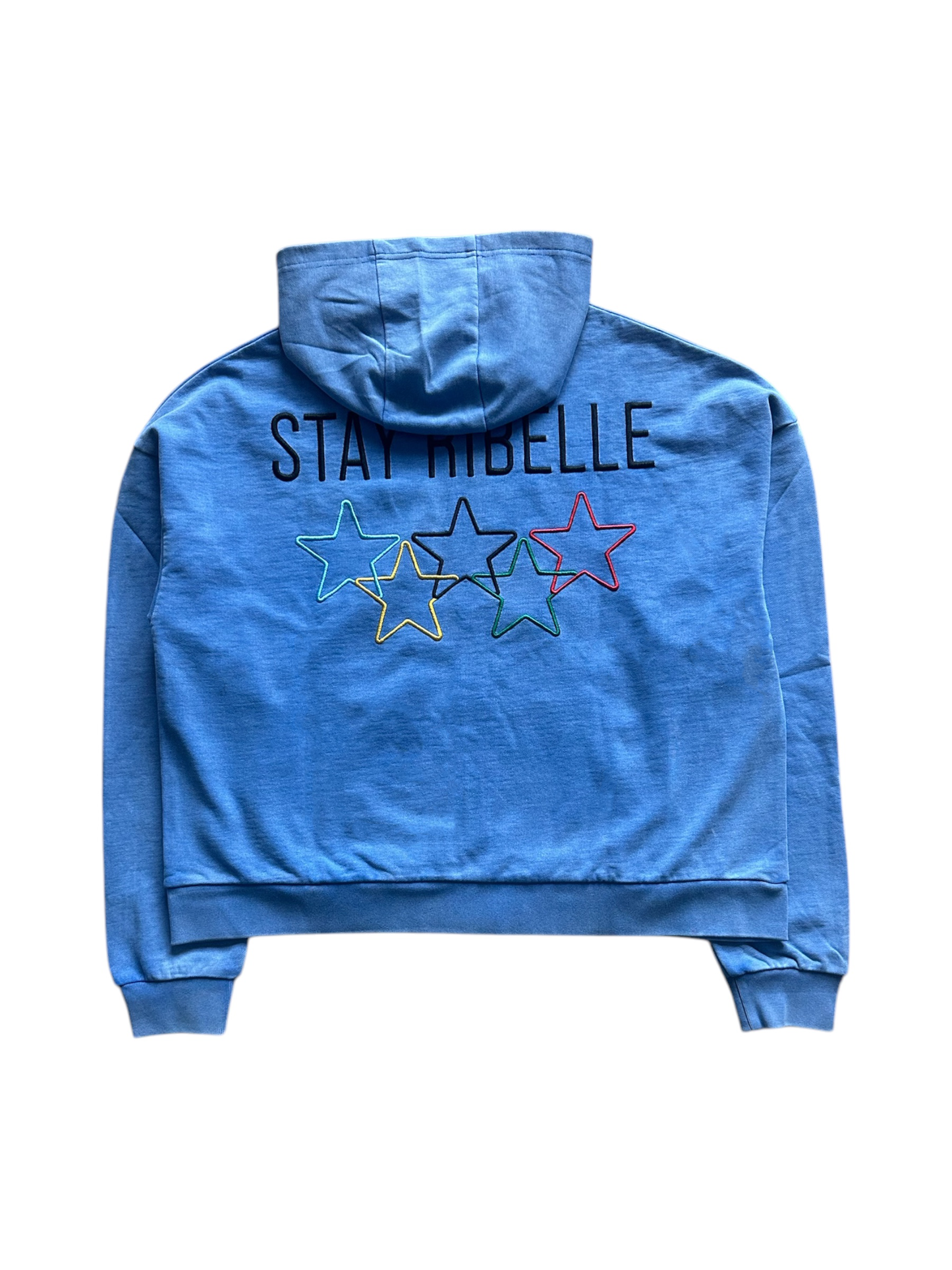 WASHED OLYMPIC ZIPPED HOODIE (BLUE)