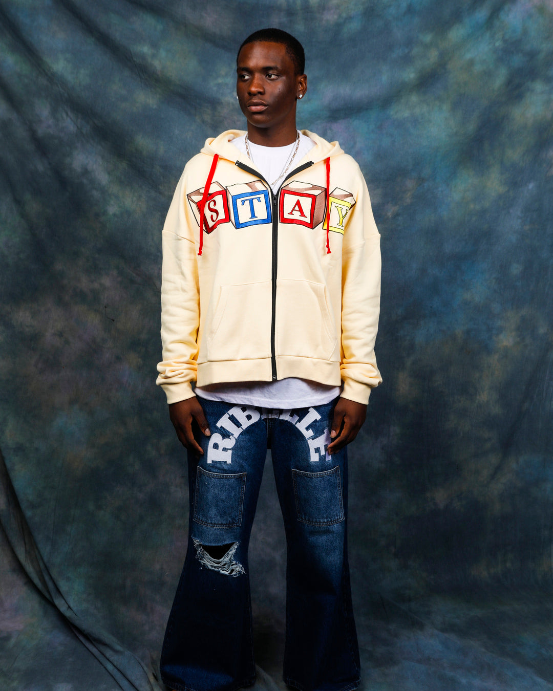 INFANT BLOCK ZIPPED PULLOVER