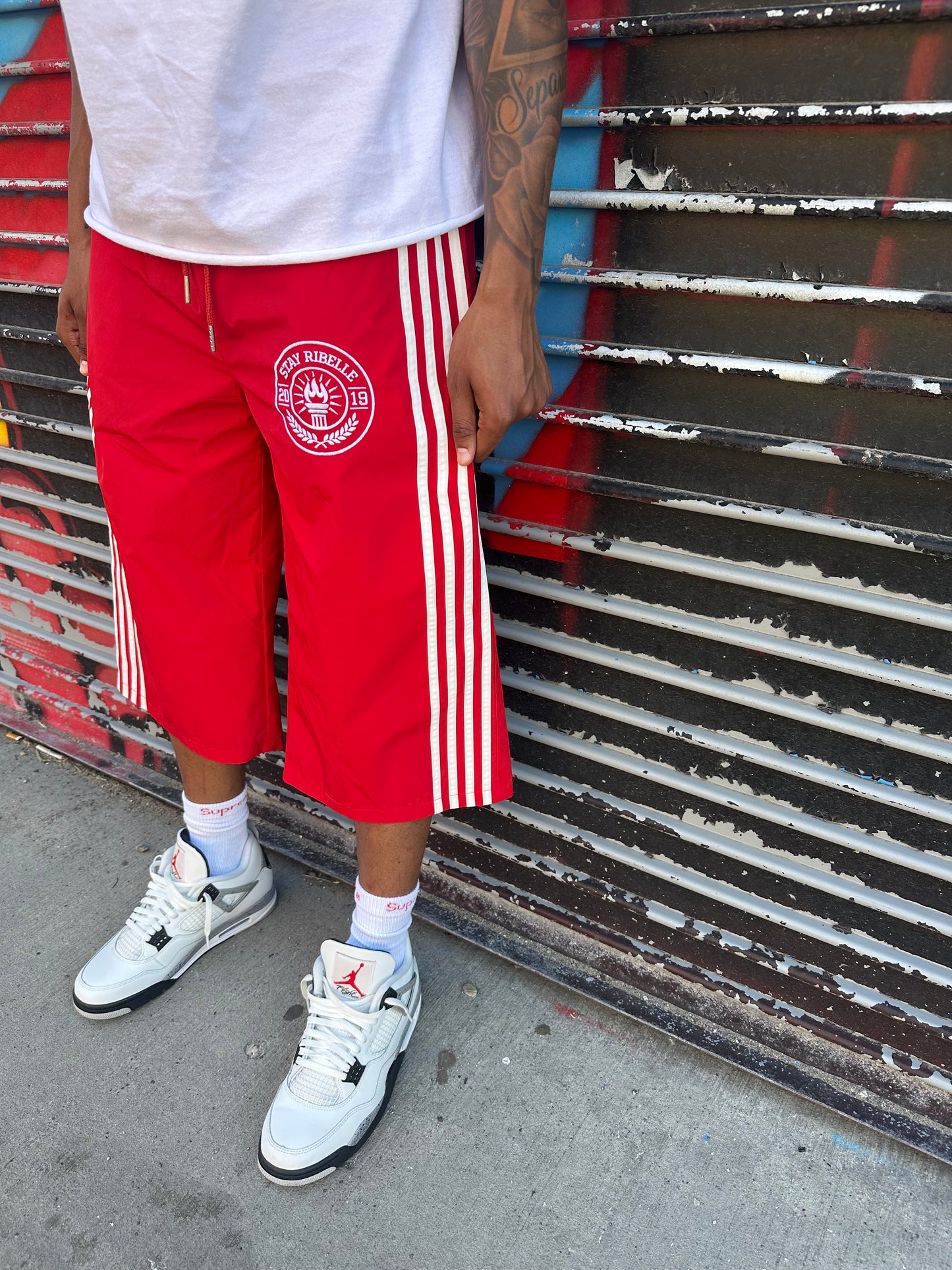 ORIGIN 3/4 NYLON SWEATS (RED)